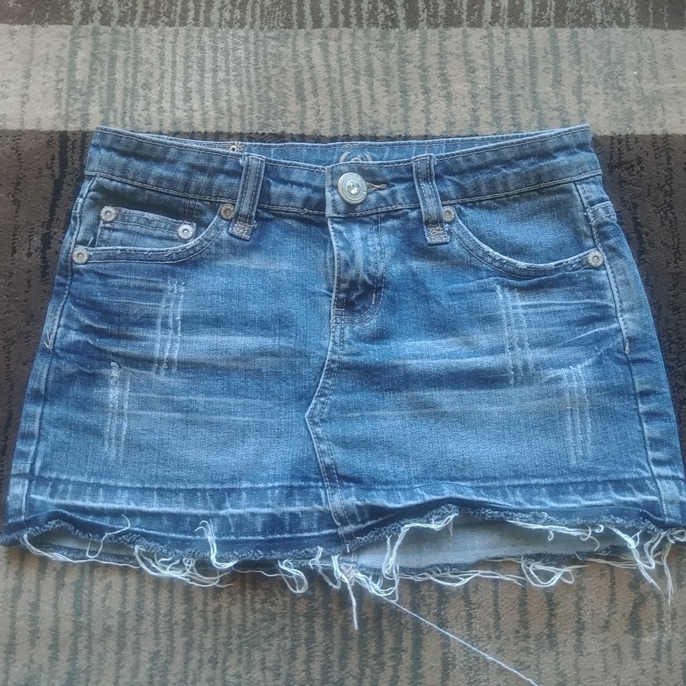 Jean mini skirt